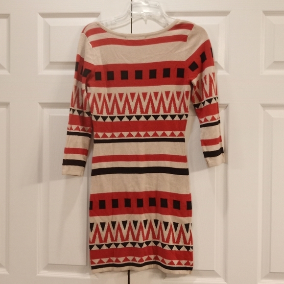 Flying Tomato Aztec Tribal Natiive Western Knitted Swiftie Sweater Dress Size M - Picture 4 of 5